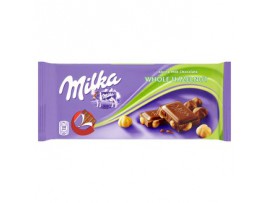 Milka молочный шоколад с целыми лесными орехами 100 г